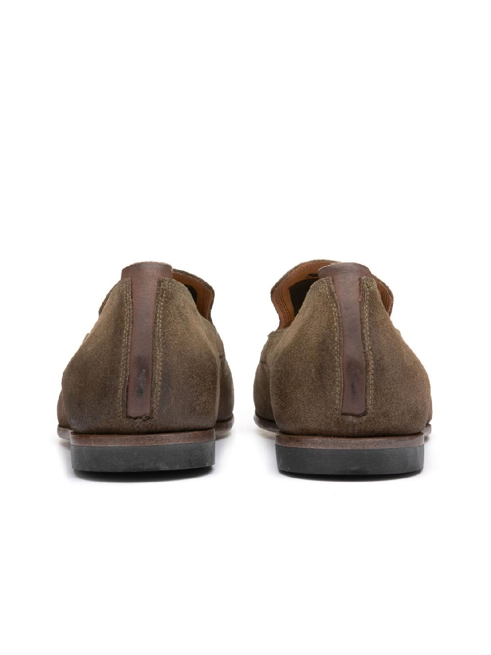 Silvano Sassetti Mocassini in suede color taupe Moda