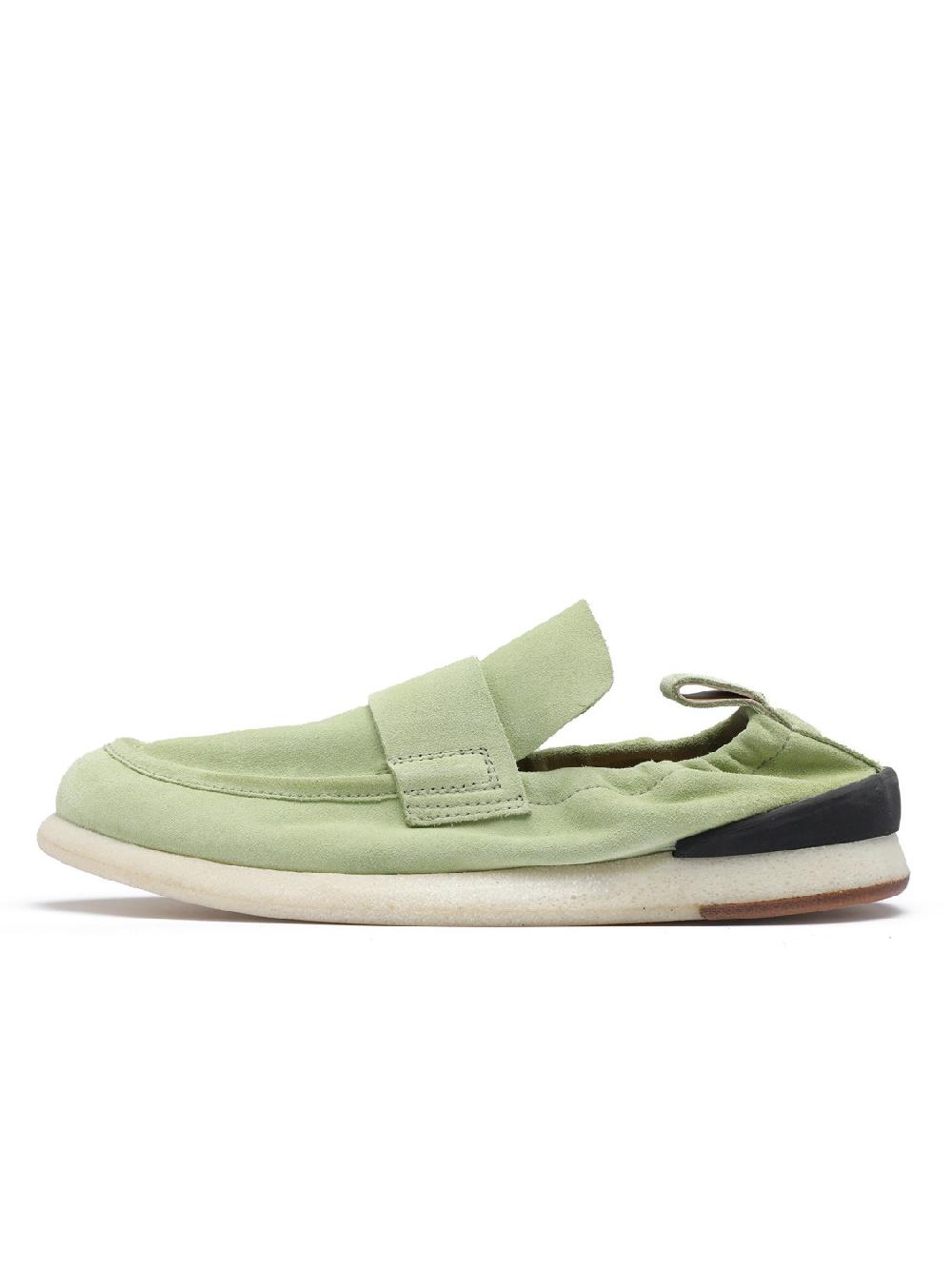 Silvano Sassetti Mocassini in suede verde chiaro Qualità
