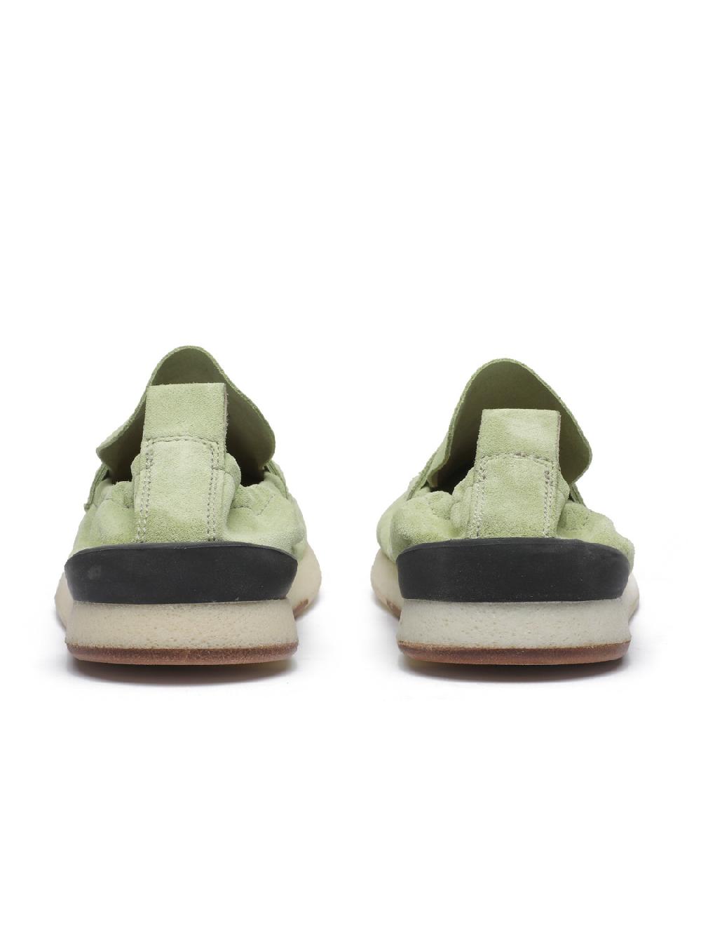 Silvano Sassetti Mocassini in suede verde chiaro Qualità