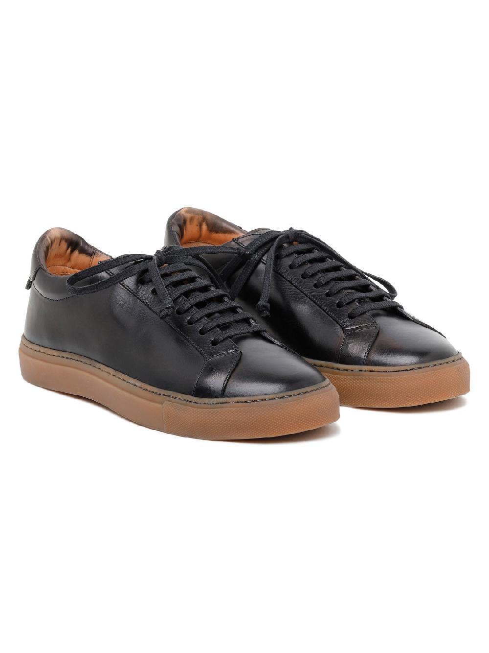 Silvano Sassetti Sneaker Romilly in pelle nera Affare Del Giorno