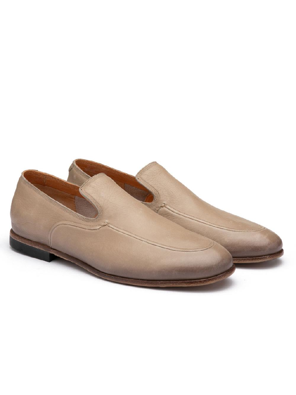 Silvano Sassetti Mocassini in pelle color crema Presa