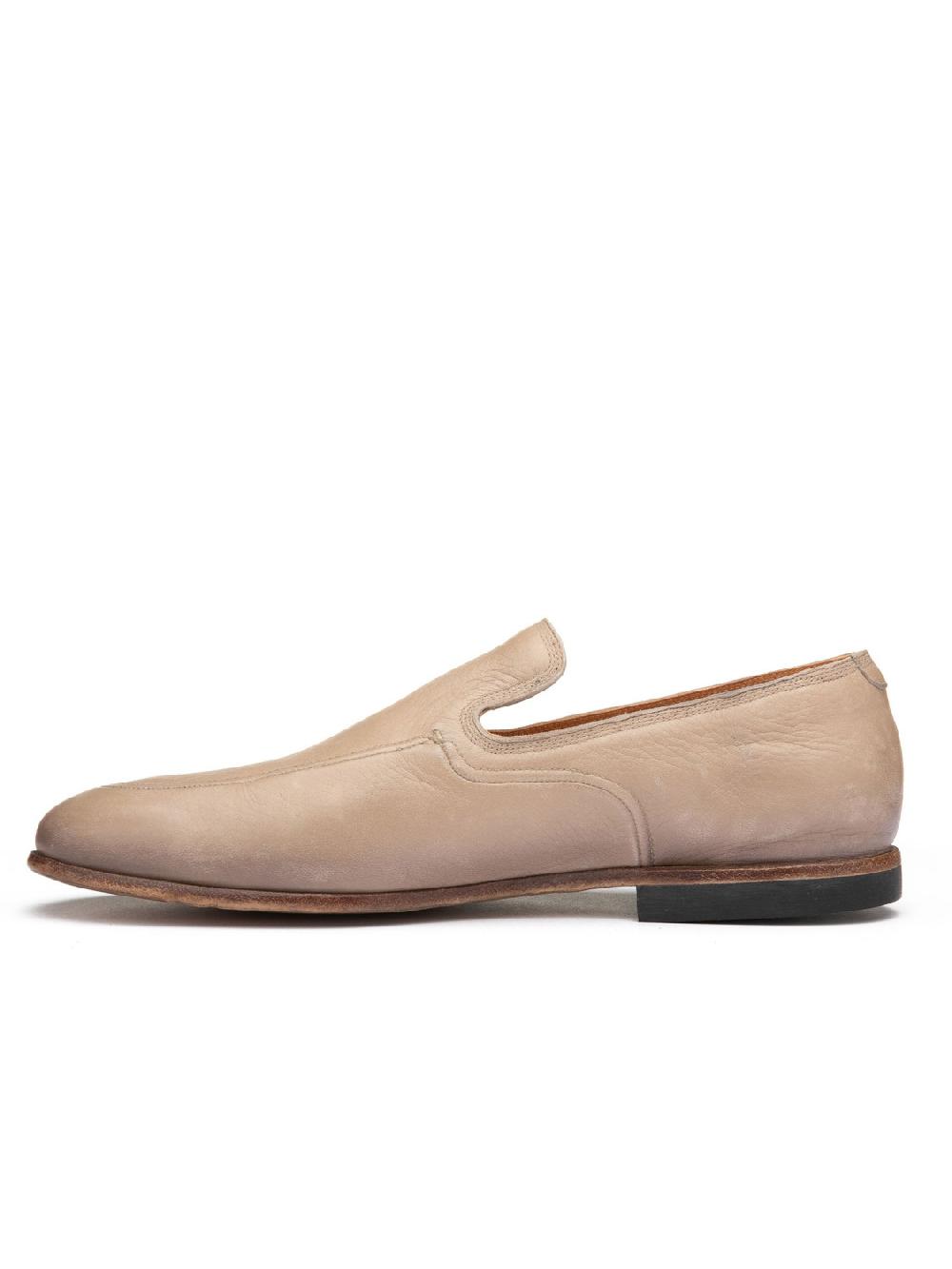 Silvano Sassetti Mocassini in pelle color crema Presa