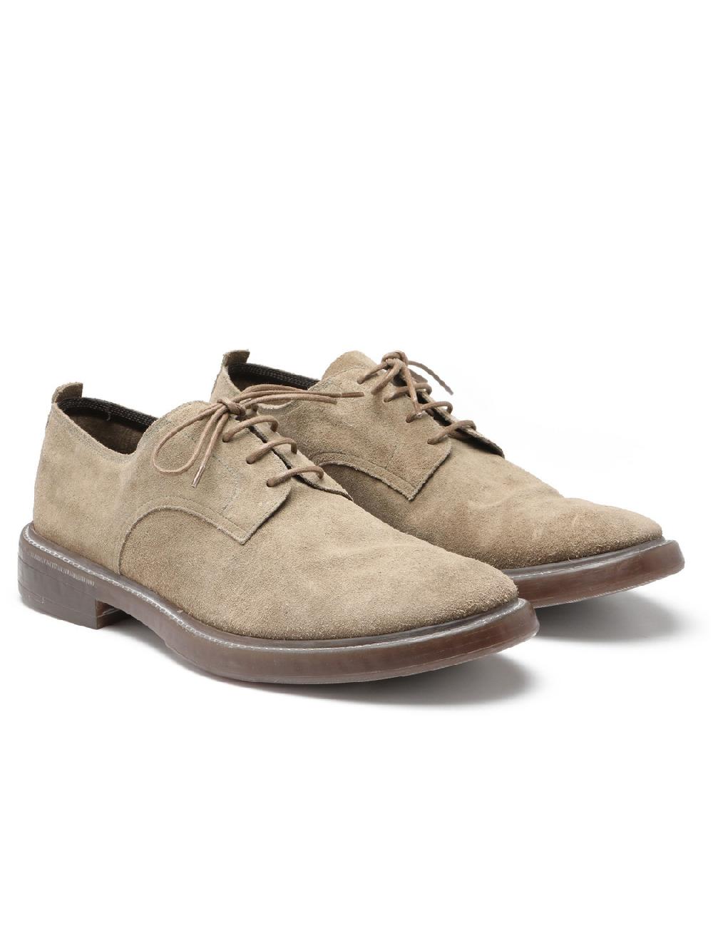 Silvano Sassetti Scarpe allacciate in suede color tortora Sconto