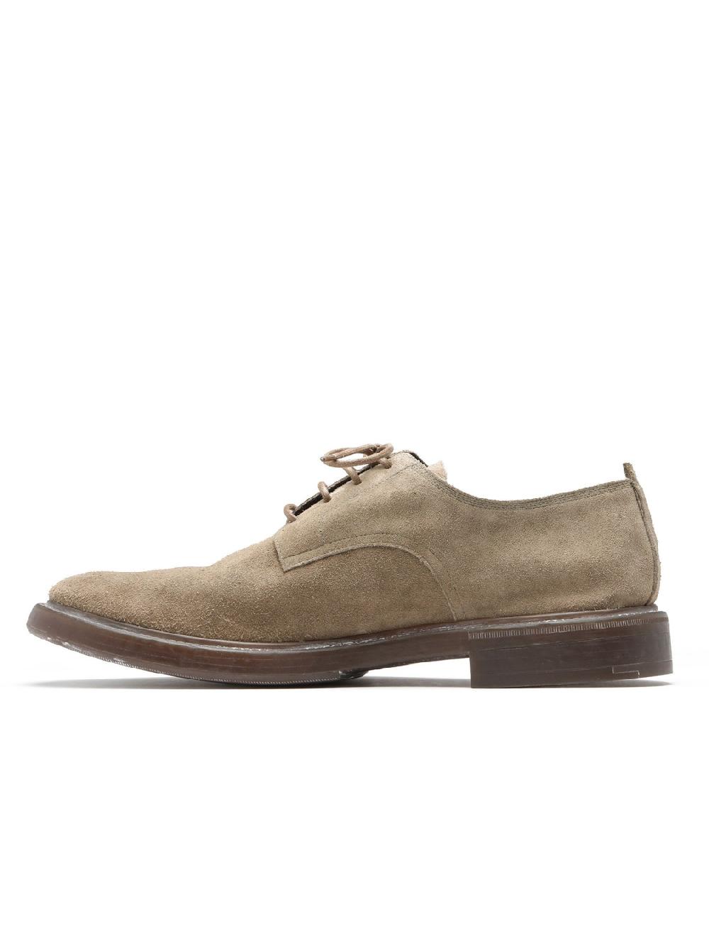 Silvano Sassetti Scarpe allacciate in suede color tortora Sconto