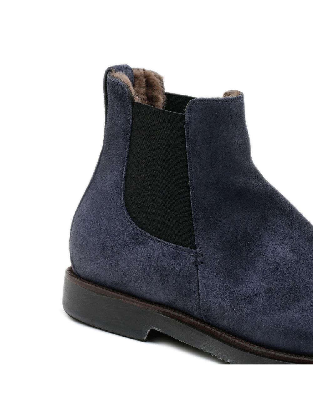 Silvano Sassetti Stivaletti in suede blu Outlet
