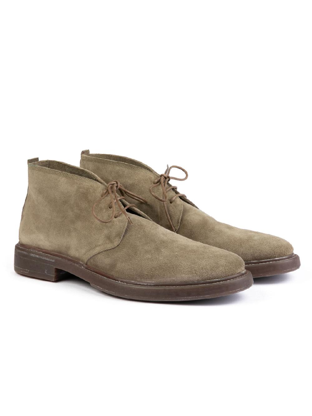 Silvano Sassetti Polacchini in suede color tortora Vendite Flash