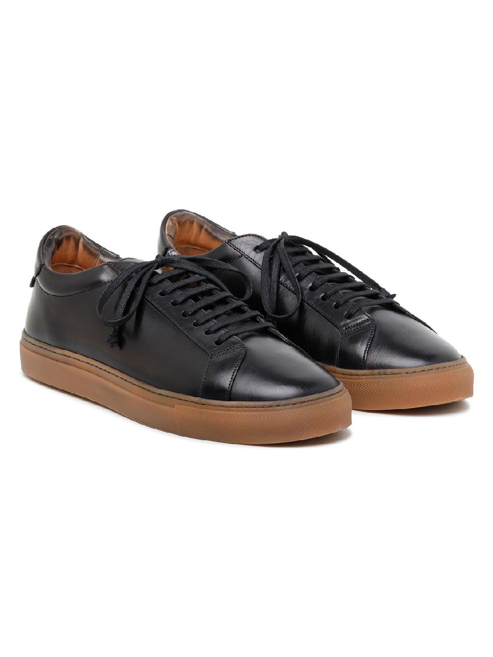 Silvano Sassetti Sneaker Romilly in pelle nera Italia