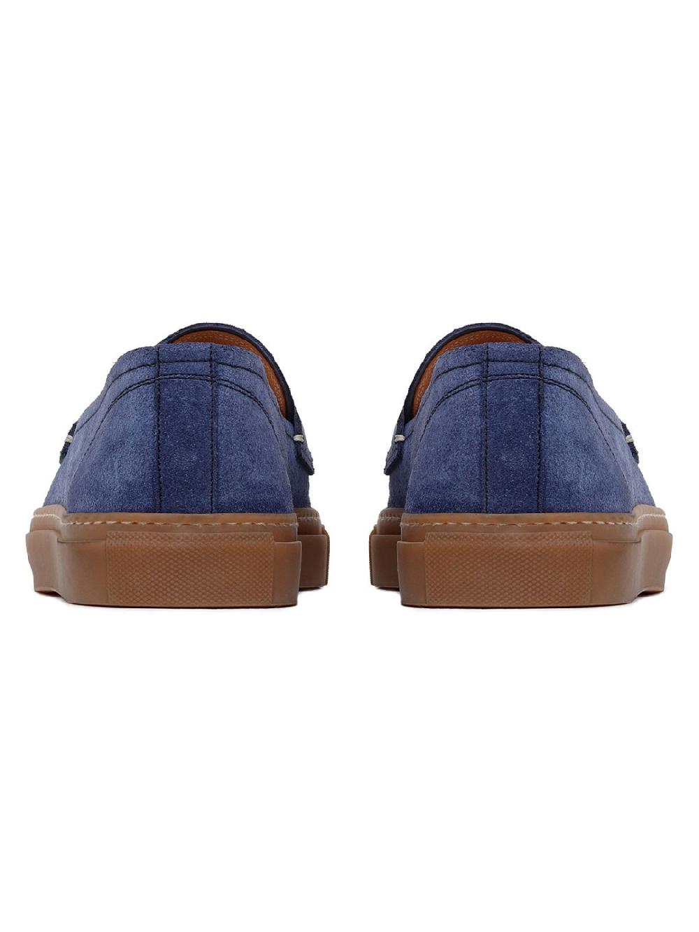 Silvano Sassetti Mocassini St. Tropez in camoscio blu Promozione