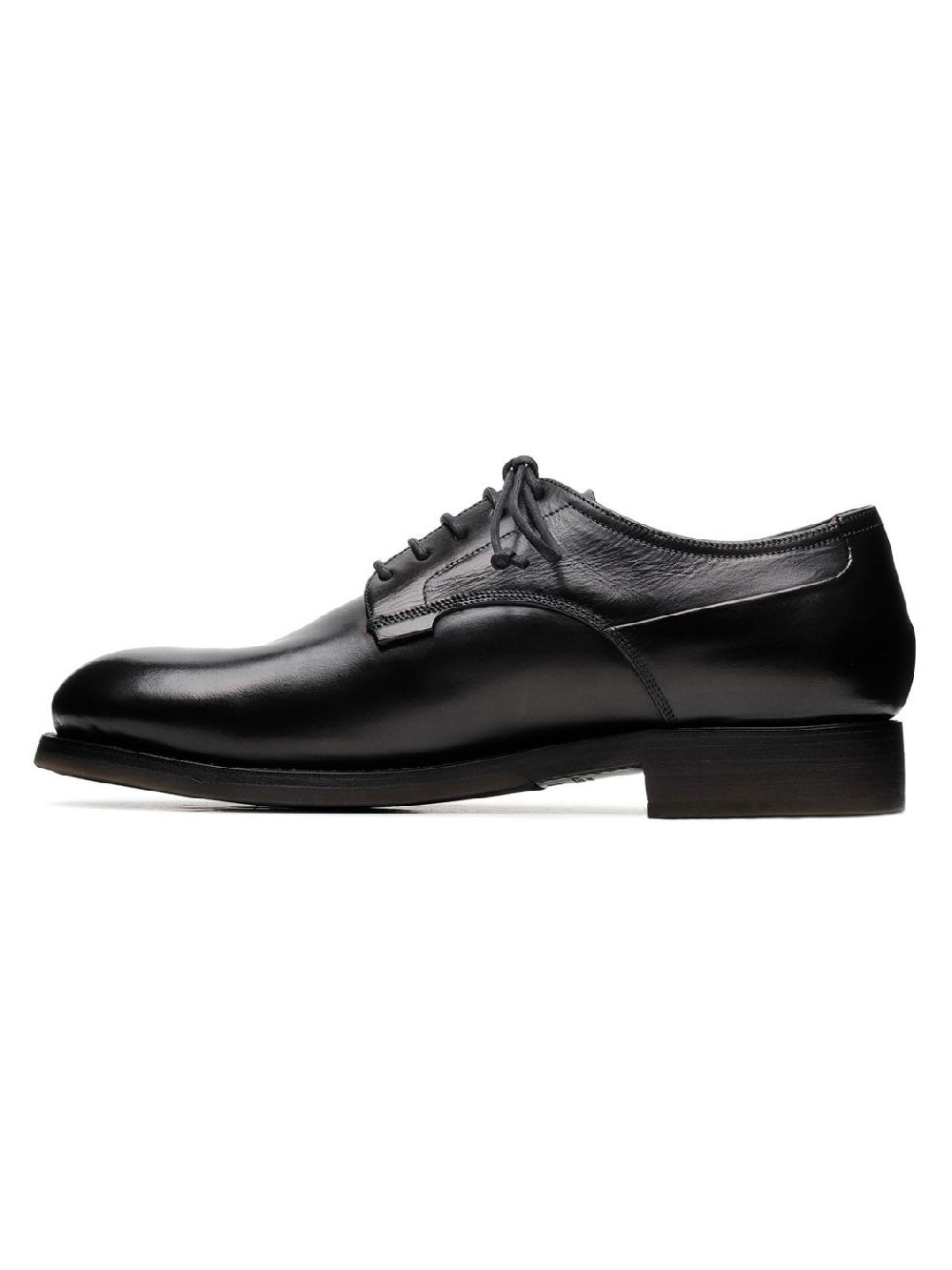 Silvano Sassetti Scarpe Derby Zurigo in pelle nera Pezzi Unici