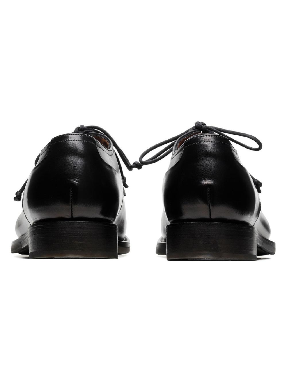 Silvano Sassetti Scarpe Derby Zurigo in pelle nera Pezzi Unici