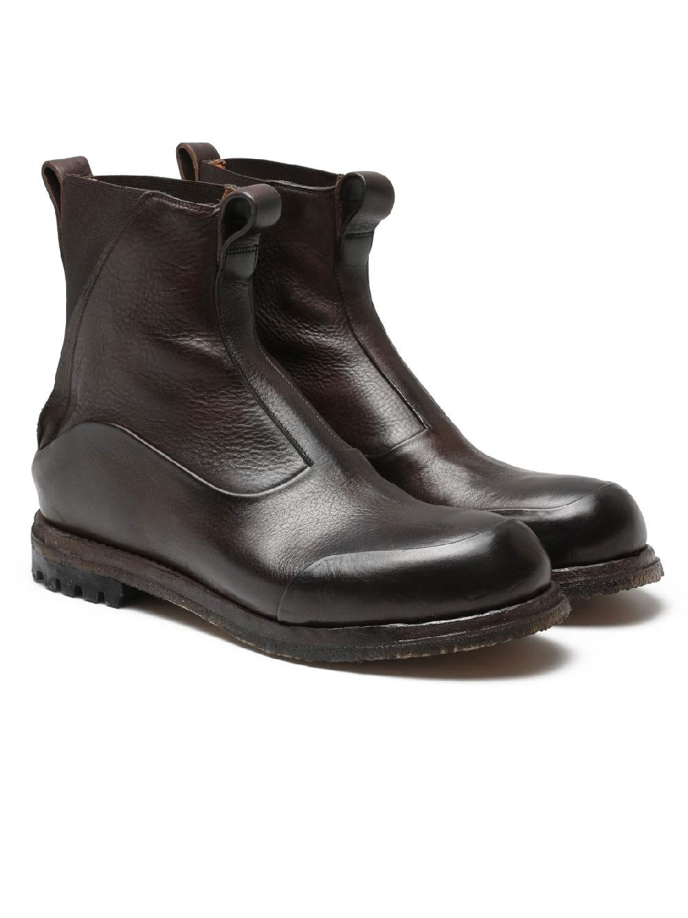 Silvano Sassetti Stivaletti in pelle marrone scuro Shopping Online