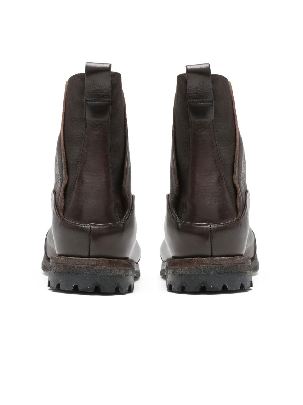 Silvano Sassetti Stivaletti in pelle marrone scuro Shopping Online