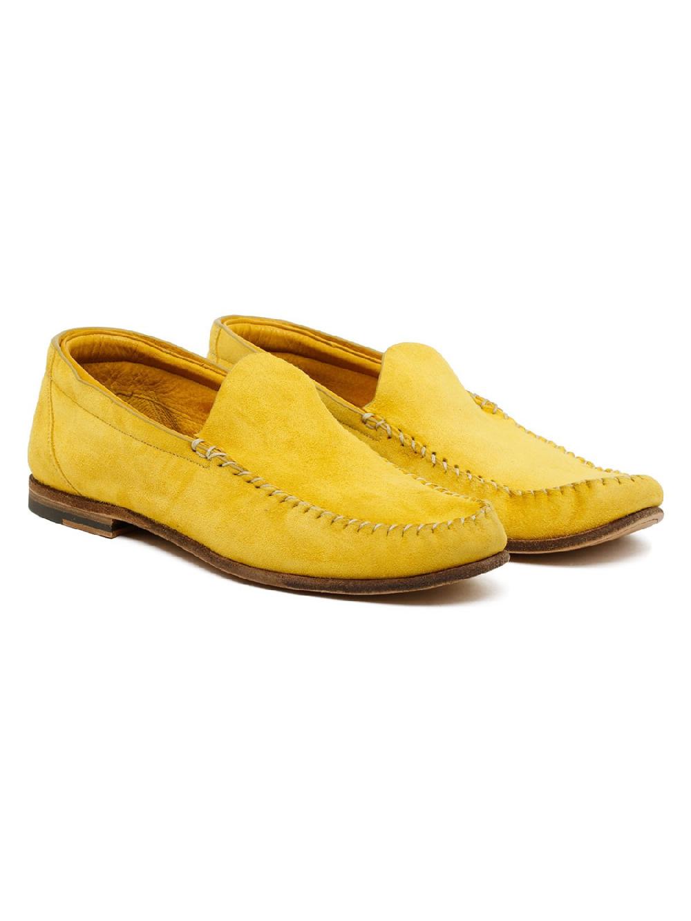 Silvano Sassetti Mocassini in pelle di cervo giallo Online
