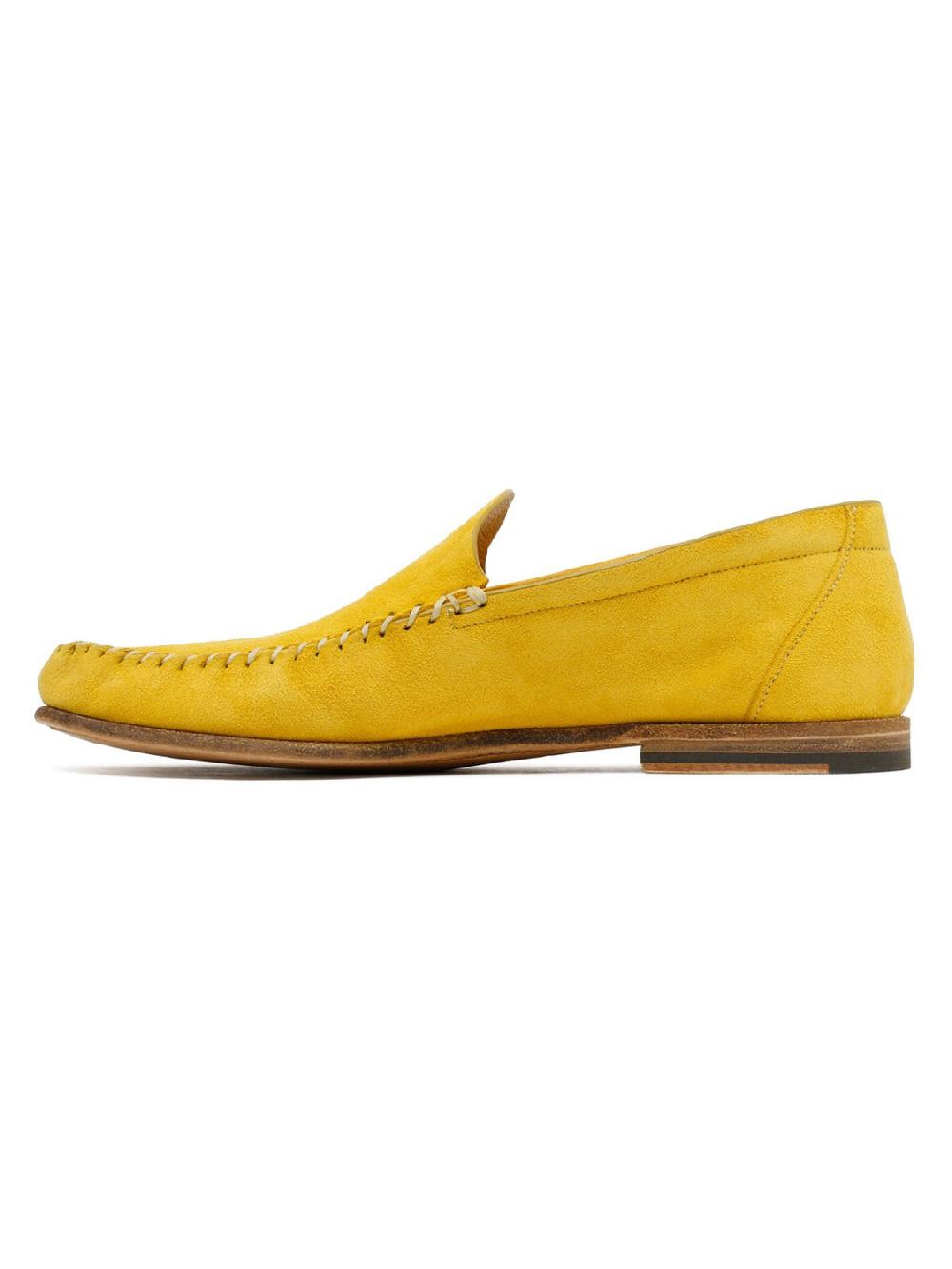 Silvano Sassetti Mocassini in pelle di cervo giallo Online