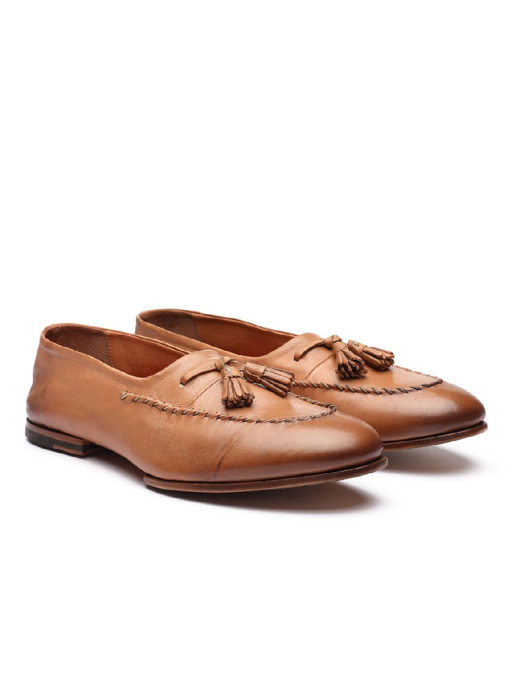 Silvano Sassetti Mocassini in pelle color brandy 2025