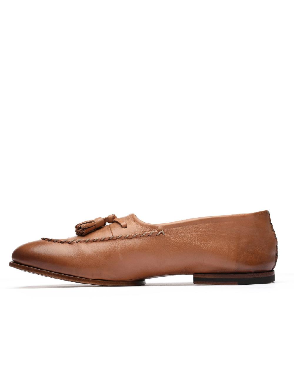 Silvano Sassetti Mocassini in pelle color brandy 2025