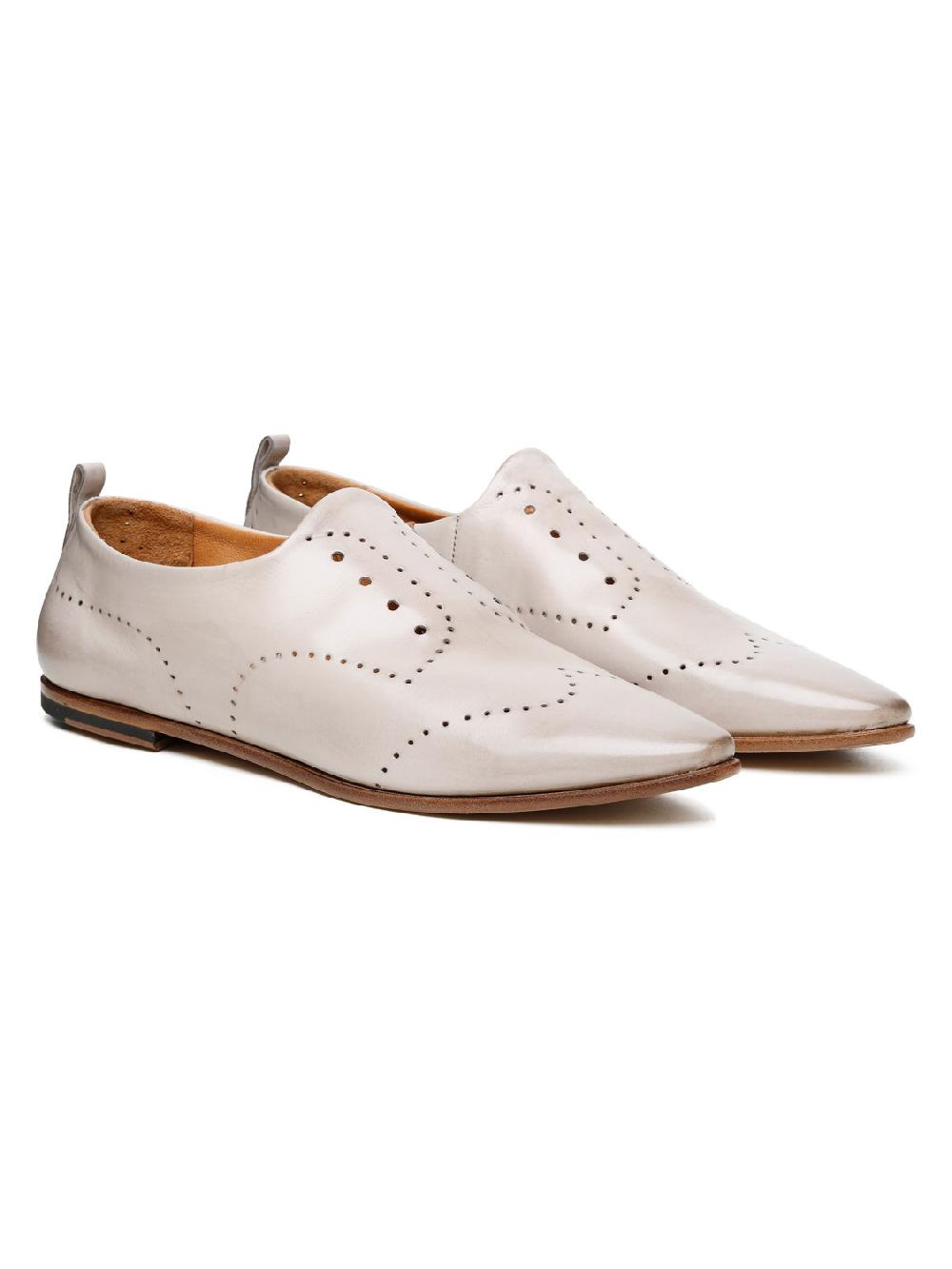 Silvano Sassetti Slippers in pelle color crema In Linea