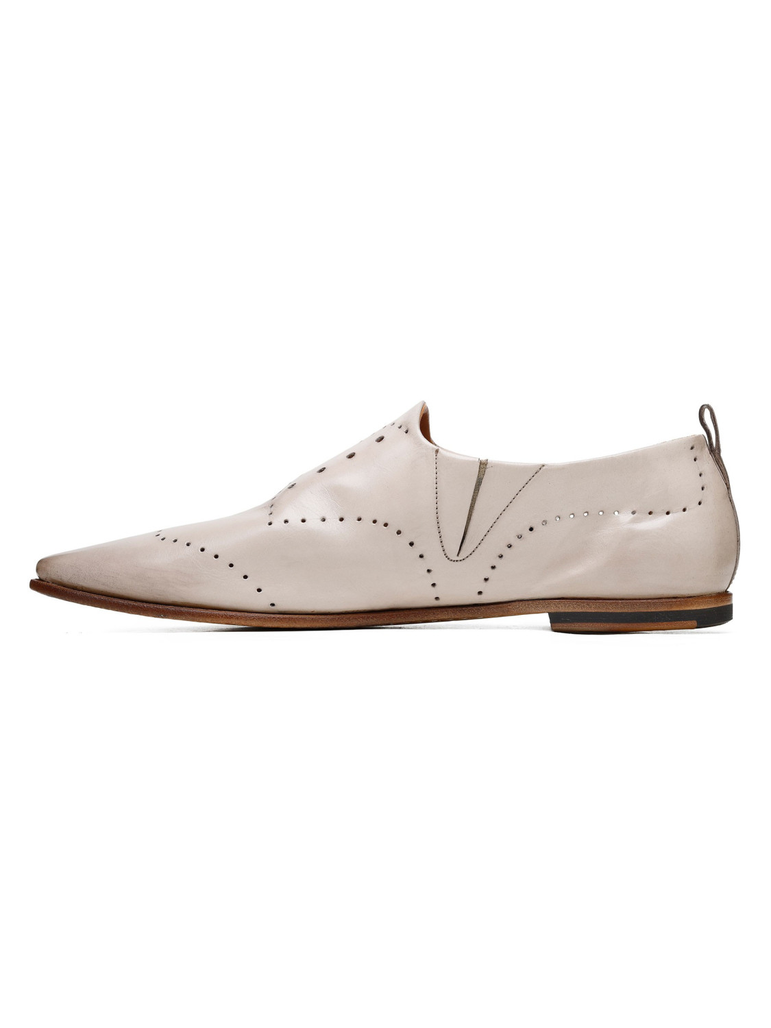 Silvano Sassetti Slippers in pelle color crema In Linea