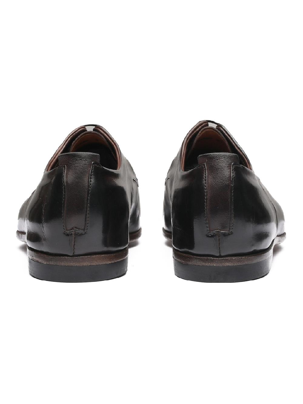 Silvano Sassetti Scarpe Derby in pelle marrone scuro Nuovo
