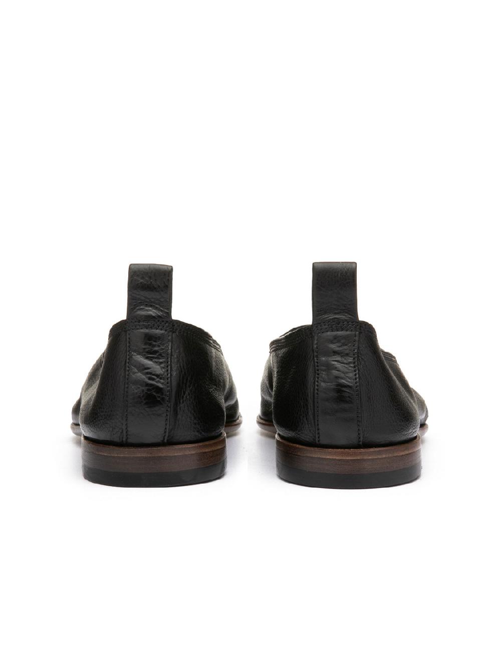 Silvano Sassetti Slippers in pelle di colore nero Pezzi Unici