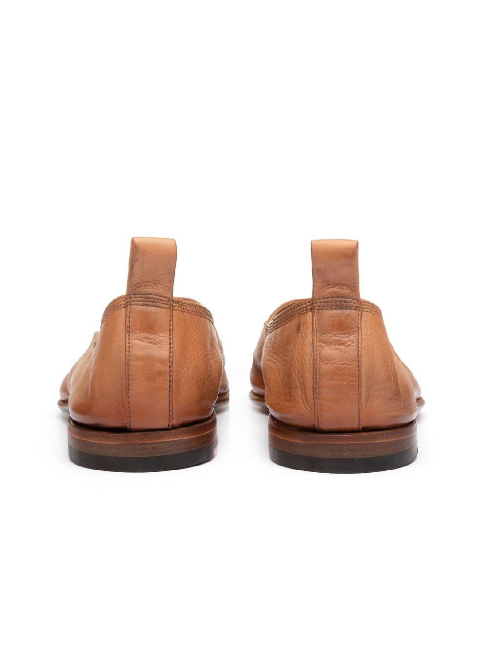 Silvano Sassetti Slippers in pelle color caramello Qualità Garantita