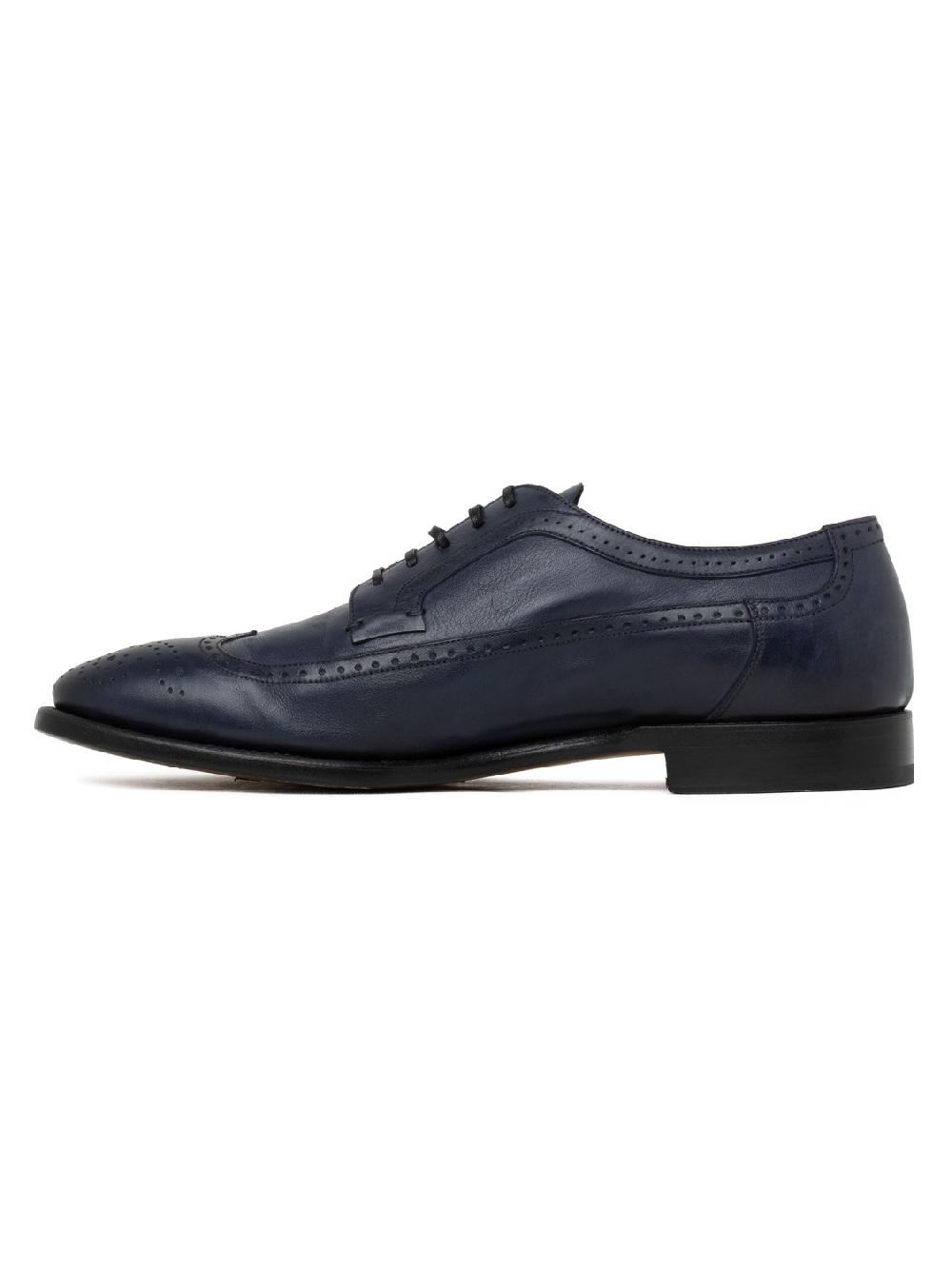 Silvano Sassetti Scarpe Derby in pelle blu Shopping Online