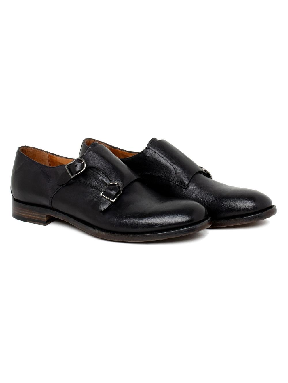 Silvano Sassetti Scarpe monk nere con doppia fibbia Affare Del Giorno