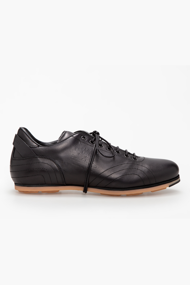 Spatarella Sneakers uomo in pelle nera 7625734553823 Saldi Di Fabbrica
