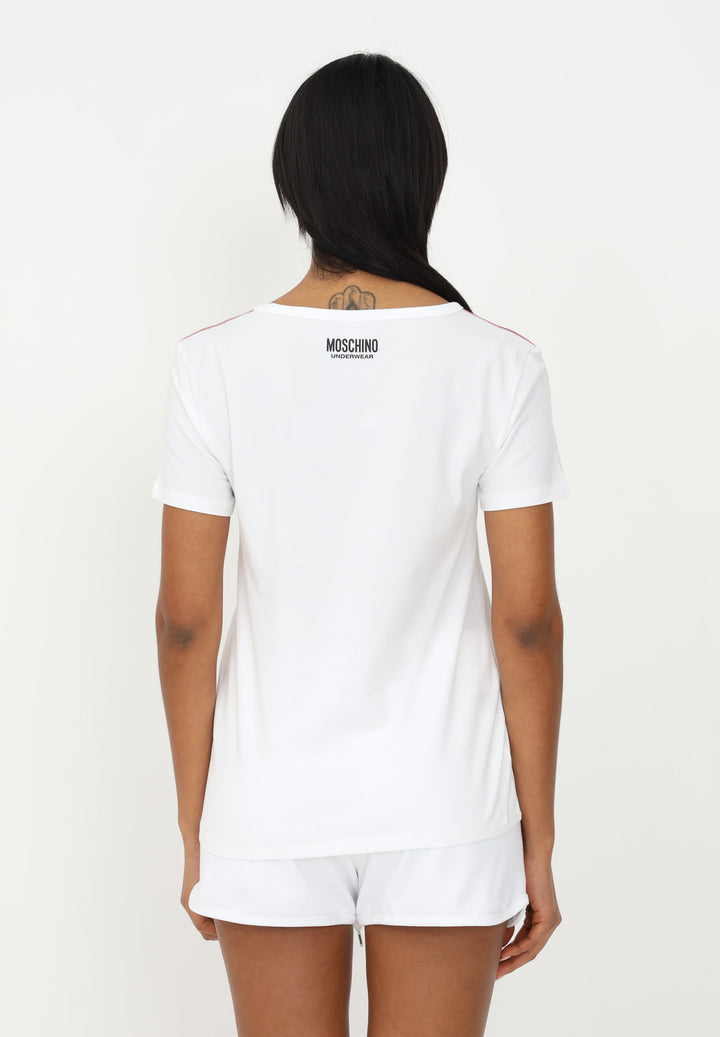 Spatarella T-shirt donna in cotone bianco Nuovo