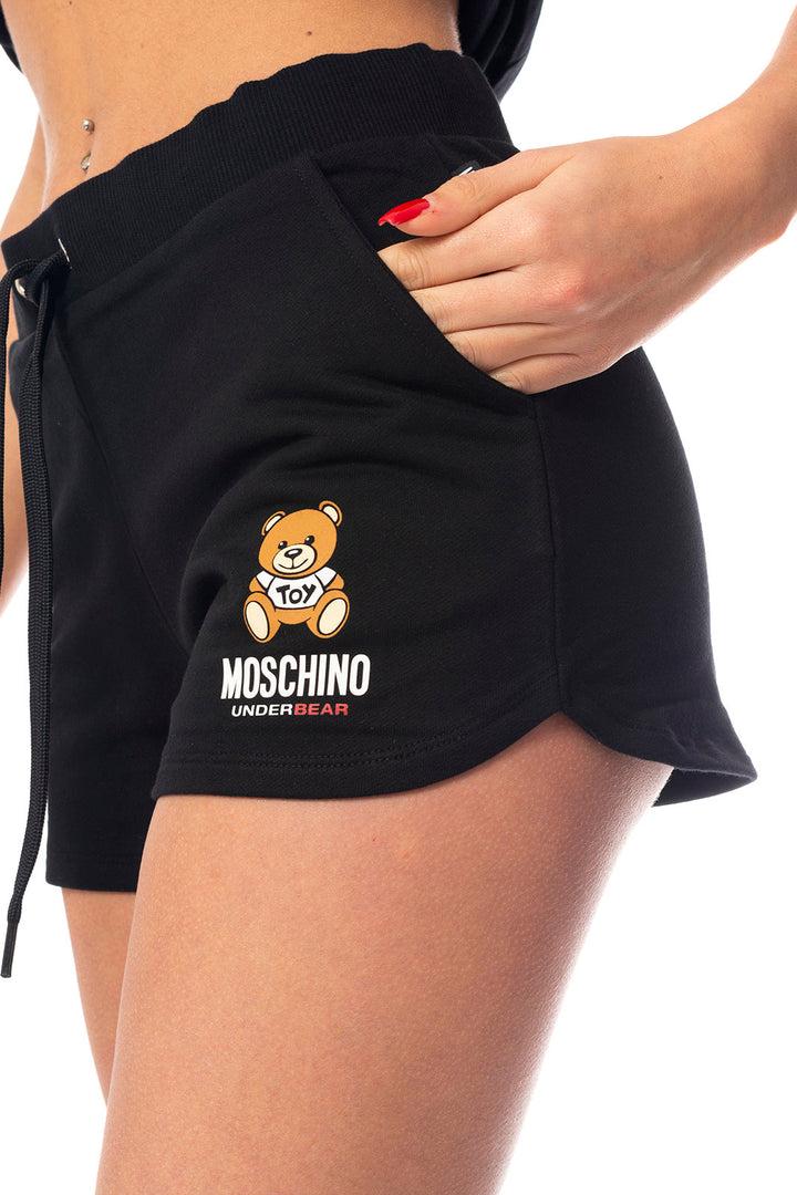 Spatarella Pantaloncini donna in jersey cotone nero Spedizione Gratuita