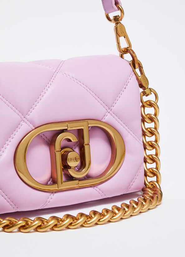 Spatarella Borse donna a tracolla LaPuffy matelassé in similpelle rosa Shopping Online