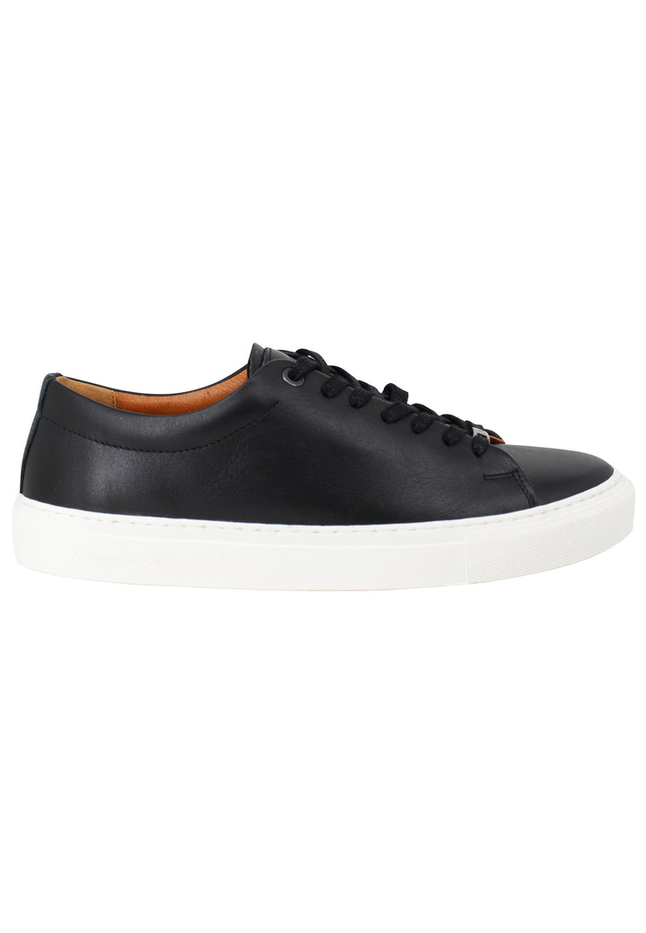 Spatarella Sneakers uomo Martin in pelle nera con suola in gomma Qualità