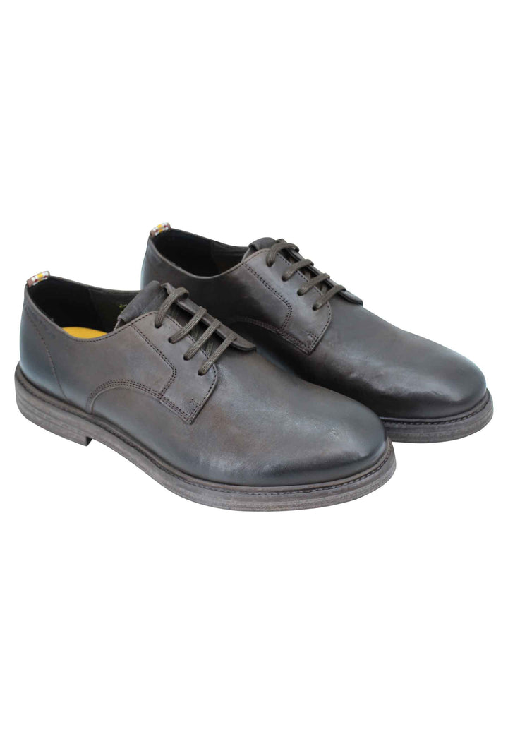 Spatarella Stringata uomo in pelle marrone suola in gomma e sottopiede memory foam Soddisfazione Garantita
