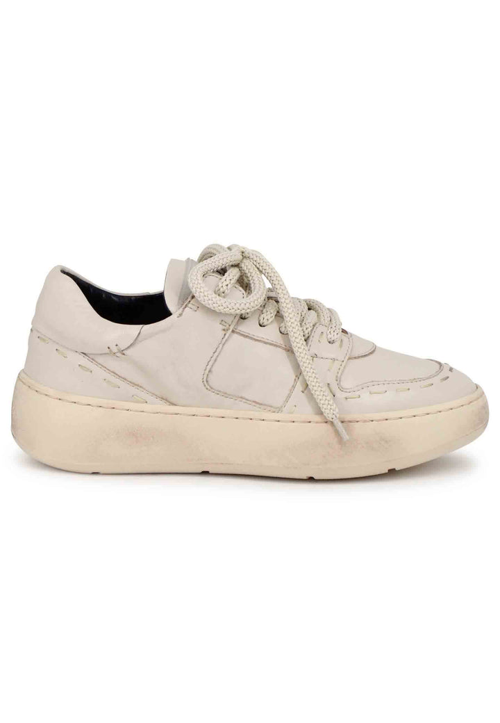 Spatarella Sneakers donna in pelle off white Prezzo Ridotto