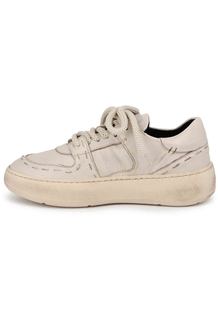 Spatarella Sneakers donna in pelle off white Prezzo Ridotto