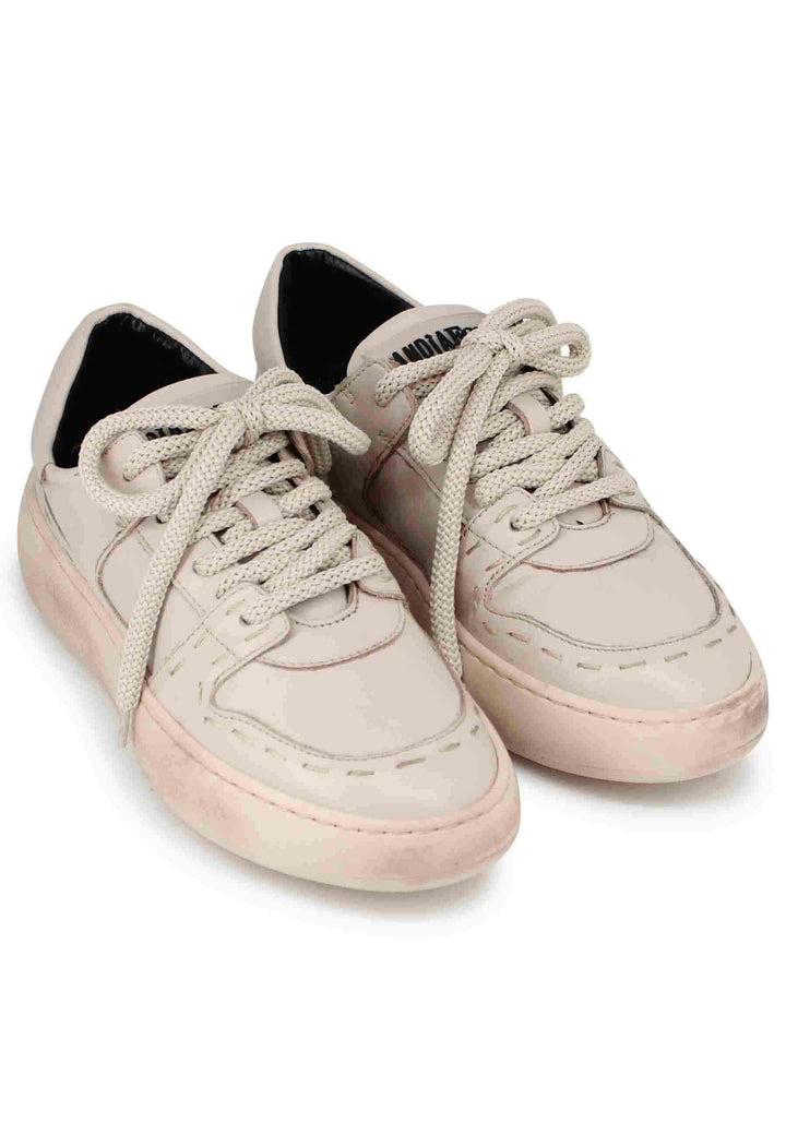 Spatarella Sneakers donna in pelle off white Prezzo Ridotto