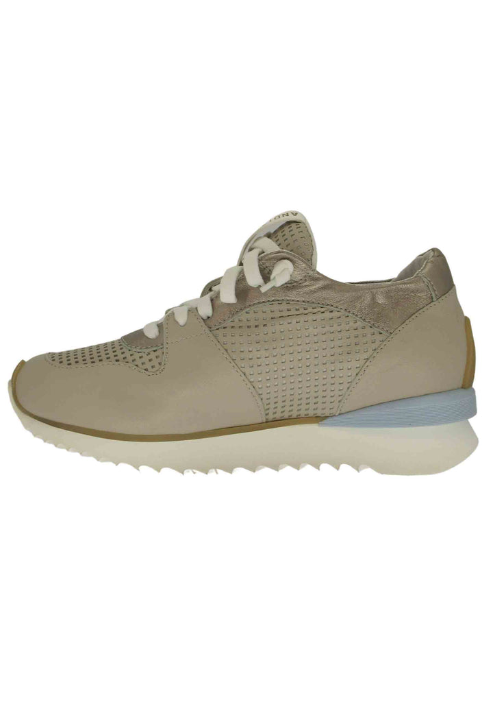 Spatarella Sneakers donna in pelle taupe con suola alta il gomma Convenienza