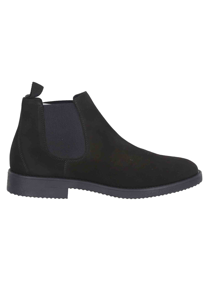 Spatarella Chelsea boots uomo in camoscio nero con suola in para Presa