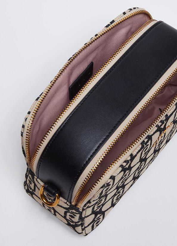 Spatarella Borse donna a tracolla in tessuto beige e nero Offerta