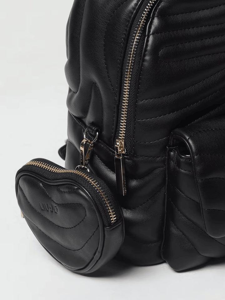 Spatarella Zaini donna in ecopelle nera Outlet