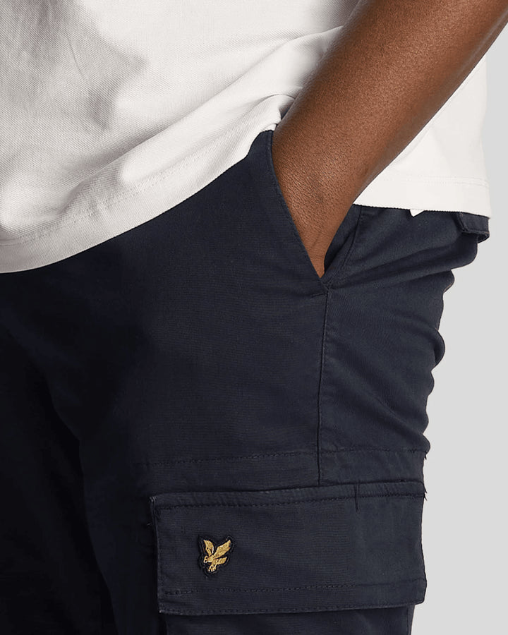Spatarella Pantaloni cargo uomo in cotone blu navy Soddisfazione Garantita
