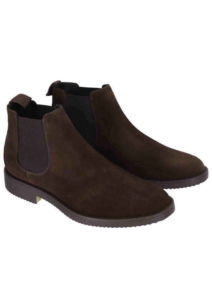Spatarella Chelsea boots uomo in camoscio testa di moro con suola in para Online