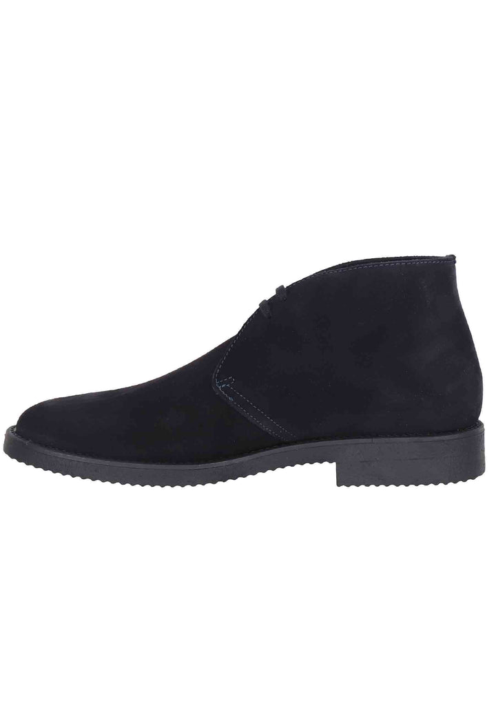 Spatarella Polacchine uomo in camoscio blu con suola in para Hotsell