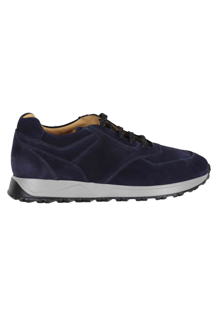 Spatarella Sneakes da uomo in camoscio blu con suola in gomma Vendita Economica