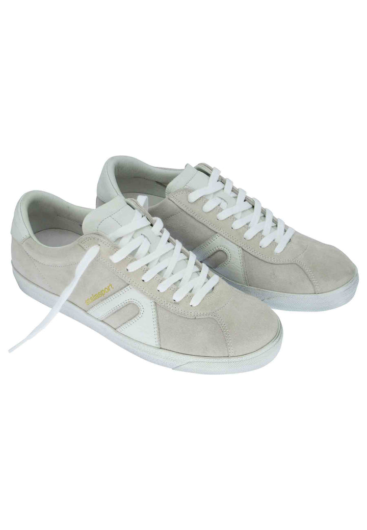 Spatarella Sneakers uomo in camoscio off white Italy