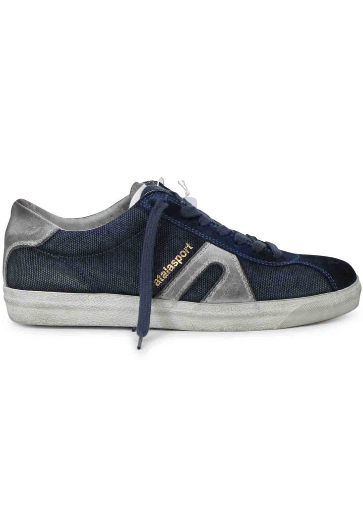 Spatarella Sneakers uomo in canvas vintage blu Italia
