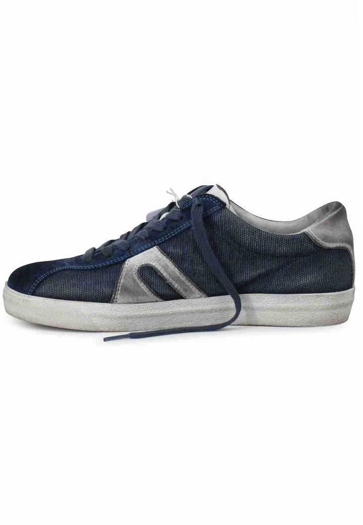 Spatarella Sneakers uomo in canvas vintage blu Italia
