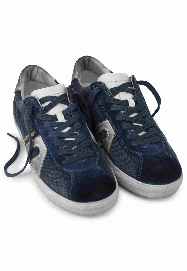 Spatarella Sneakers uomo in canvas vintage blu Italia