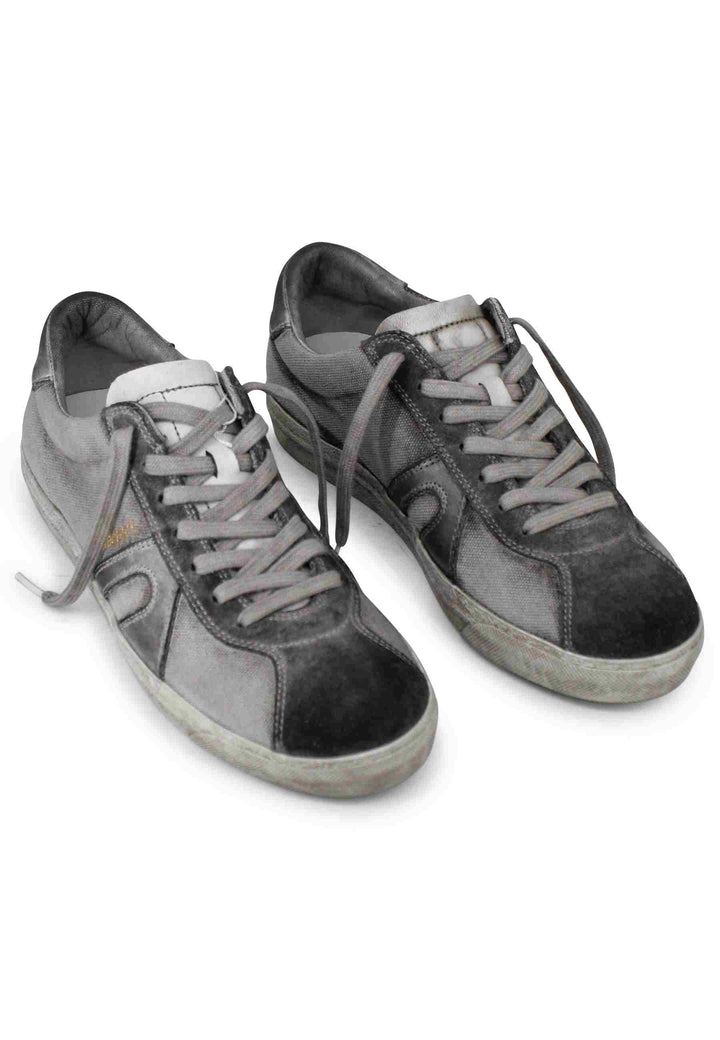 Spatarella Sneakers uomo in canvas vintage grigio 2025