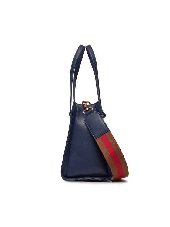 Spatarella Borse donna a spalla in similpelle blu navy Promozione